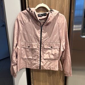 Zara Pink Hooded Jacket